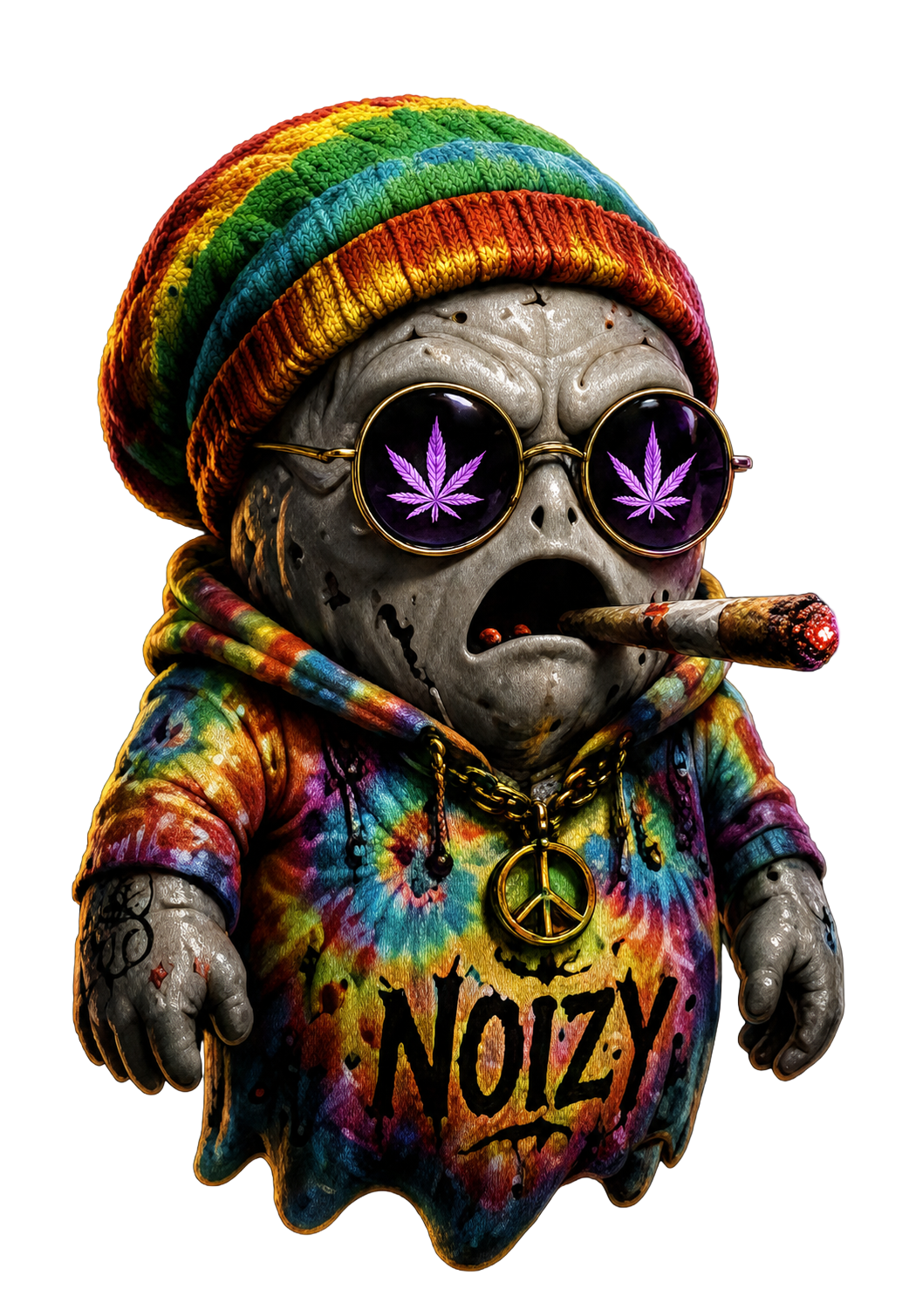 Tie-dye Noizy Ghost character